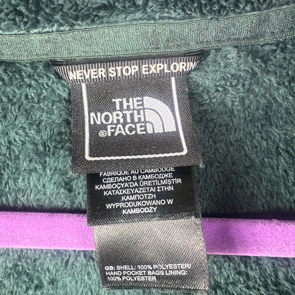 The North Face Womens Osito Jacket Teal Blue Soft Fuzzy - Picture 8 of 9